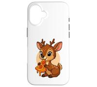 Funny Gazelle Eating Pizza Graphic Boys Girls Gazelle Lover Case for iPhone 16