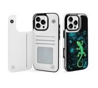 Funny Gecko Graphic Printed Flip Phone Cases Compatible with iPhone 16
