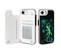 Funny Gecko Graphic Printed Flip Phone Cases Compatible with iPhone 16