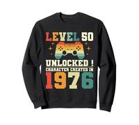Funny Geek Level 50 Years 1976 50th Birthday Gamer Sweatshirt