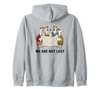 Funny Geese We Are Not Lost Map Road Trip Father’s Day Zip Hoodie