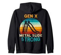 Funny Gen X Playground Slide Strong Childhood Generation Zip Hoodie