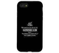 Funny Genesis 1 28 Fishing Jesus Christ Faith Case for iPhone SE (2020) / 7/8
