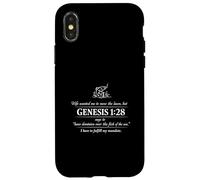Funny Genesis 1 28 Fishing Jesus Christ Faith Case for iPhone X/XS