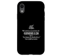 Funny Genesis 1 28 Fishing Jesus Christ Faith Case for iPhone XR