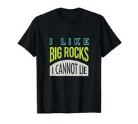 Funny Geology Pun I Like Big Rocks I Cannot Like Value Graphic T-Shirt, Men, Black, S
