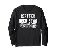 Funny Geology Pun Rock Star Quartz Gems Collecting Rocks Long Sleeve T-Shirt