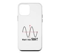 Funny Geometry Humor Math Pun What's Your Sine Wave Graph Case for iPhone 12 mini
