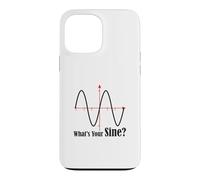 Funny Geometry Humor Math Pun What's Your Sine Wave Graph Case for iPhone 13 Pro Max