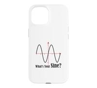 Funny Geometry Humor Math Pun What's Your Sine Wave Graph Case for iPhone 15
