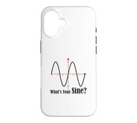 Funny Geometry Humor Math Pun What's Your Sine Wave Graph Case for iPhone 16