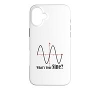 Funny Geometry Humor Math Pun What's Your Sine Wave Graph Case for iPhone 16 Plus
