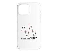 Funny Geometry Humor Math Pun What's Your Sine Wave Graph Case for iPhone 16 Pro Max