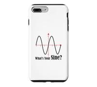 Funny Geometry Humor Math Pun What's Your Sine Wave Graph Case for iPhone 7 Plus/8 Plus