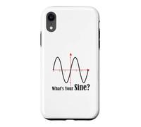 Funny Geometry Humor Math Pun What's Your Sine Wave Graph Case for iPhone XR