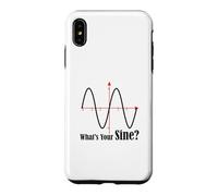 Funny Geometry Humor Math Pun What's Your Sine Wave Graph Case for iPhone XS Max