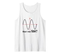 Funny Geometry Humor Math Pun What's Your Sine Wave Graph Tank Top