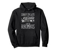 Funny Geometry Math Bus Sorry I'm Late I Took The Rhombus Pullover Hoodie