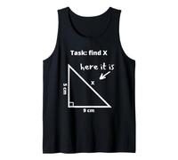 Funny Geometry Math Pythagorean Theorem School Pupil Joke Tank Top
