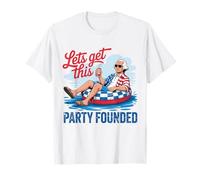 Funny George Washington 4th of July Pool Party T-Shirt