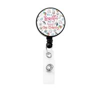 Funny Geriatric Badge Reel for Geriatrician Physical Therapist Appreciation Gift Nursing Student Gift (Elderly Badge)