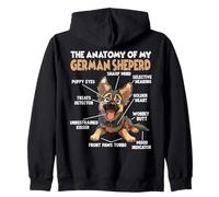 Funny German Shepherd Dog Walk T for dog owners Zip Hoodie