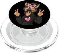 Funny German Shepherd Dog With Glasses Double Peace Sign PopSockets PopGrip for MagSafe