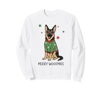 Funny German Shepherd Merry Woofmas Candy Cane Christmas Fun Sweatshirt