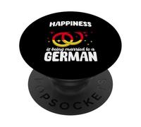 Funny German Spouse Germany Marriage German Wife Husband PopSockets Adhesive PopGrip