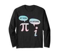Funny Get Real Be Rational Sarcastic Pi Math Teacher Geek Long Sleeve T-Shirt