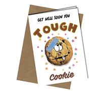 Funny Get Well Soon Card HUMOUR Rude Greeting Card Tough Cookie #1194