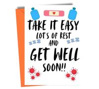 Funny Get Well Soon Card Take It Easy Lots Of Rest Recovery Card