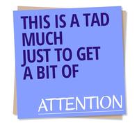 Funny Get Well Soon Card - This Is A Bit Much Just To Get Some Attention - Humorous Greeting For Friend Or Family - Made in UK