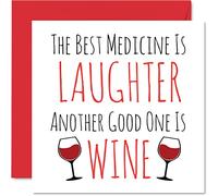 Funny Get Well Soon Cards for Men and Women, Best Medicine is Laughter