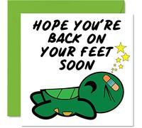 Funny Get Well Soon Cards for Men Or Woman - On Your Feet - Get Well Cards for Women, Speedy Recovery Card, 145mm Joke Humour Greeting Friend Brother Sister Work Colleague