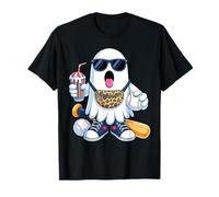 Funny Ghost Baseball Boo Coffee Halloween Mens Womens Kids T-Shirt