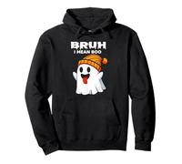 Funny Ghost Bruh I Mean Boo Halloween Skull Pumpkin Pullover Hoodie