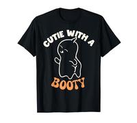Funny Ghost Cheeky Ghost Halloween Joke Cutie With A Booty T-Shirt