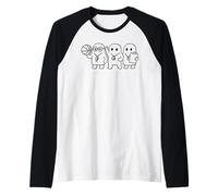 Funny Ghost Costume Gym Physical Education Teacher PE Coach Raglan Baseball Tee