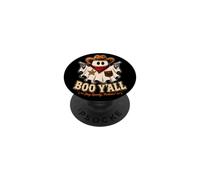 Funny Ghost Cowboy Howdy Boo Halloween Y'all Men Women PopSockets Adhesive PopGrip