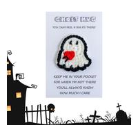 Funny Ghost Crochet, Positive Wool Ornament, Handmade Plush Toy with Inspirational Feature, Desk Decor Accessory, Crochet Toy with Soft Build, Gift Ornament for Home Cute Positive Crochets