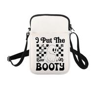 Funny Ghost Gifts Ghost Crossbody Bag I Put The Boo In Booty Ghost Lover Cell Phone Purse with Adjustable Strap (241219 Ghost C)