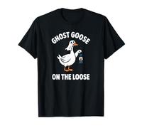 Funny Ghost Goose On The Loose Pun Halloween Lover Costume T-Shirt