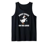 Funny Ghost Goose On The Loose Pun Halloween Lover Costume Tank Top