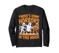 Funny Ghost Halloween Horrors in This House Long Sleeve T-Shirt