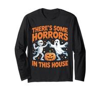 Funny Ghost Halloween Horrors in This House Long Sleeve T-Shirt