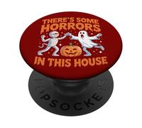 Funny Ghost Halloween Horrors In This House PopSockets Adhesive PopGrip
