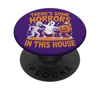 Funny Ghost Halloween Horrors In This House PopSockets Adhesive PopGrip