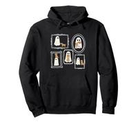 Funny Ghost Holding Dog Portrait Picture Frames Halloween Pullover Hoodie