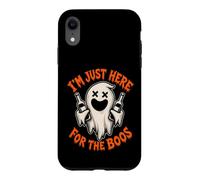 Funny Ghost I'm Just Here For Boos Halloween Drink Case for iPhone XR